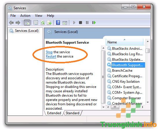 Sửa lỗi Bluetooth không làm việc trên Windows 7 hoặc Windows 8