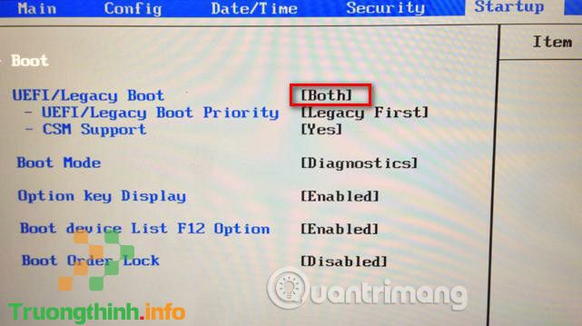 Nhập BIOS và thiết lập chế độ boot để khởi động CSM