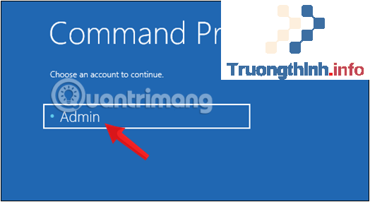 Đăng nhập vào tài khoản admin