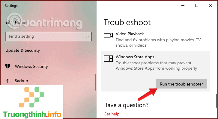 Sử dụng Troubleshooter để sửa lỗi không dùng được thanh taskbar