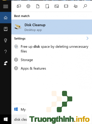 mở công cụ Disk Cleanup