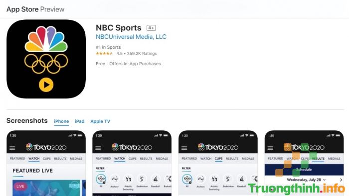 Cách xem Thế vận hội Olympic trên iPhone, Mac hoặc Apple TV của bạn - Trường Thịnh