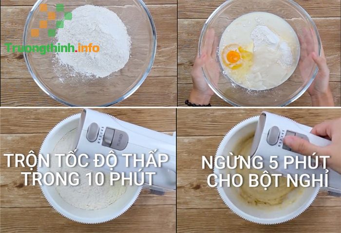 Cách làm bánh mì phô mai tan chảy phủ chà bông siêu ngon