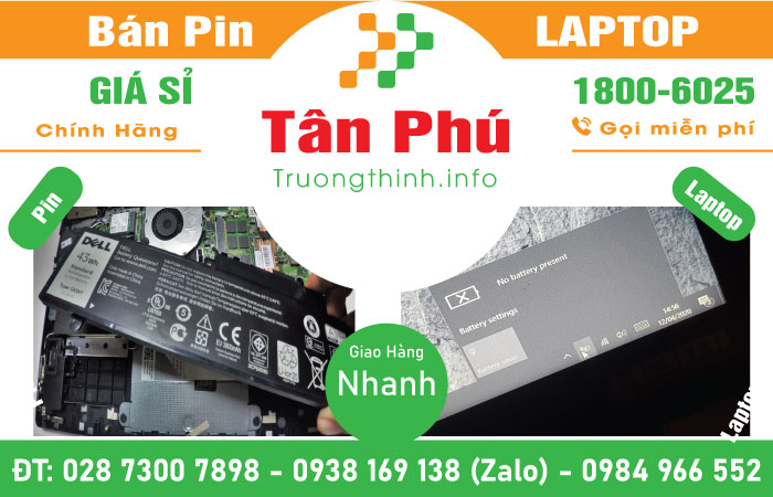 Thay Pin Laptop Quận Tân Phú