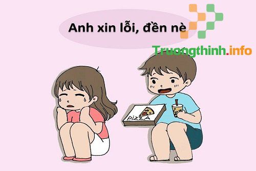 Hình ảnh xin lỗi hài hước, dễ thương nhìn là hết giận