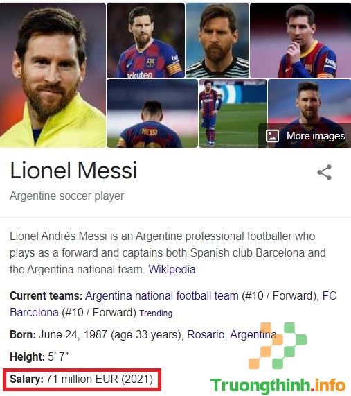 Messi bao nhiêu tuổi? Đá cho đội nào? Tài sản, thu nhập của Messi?