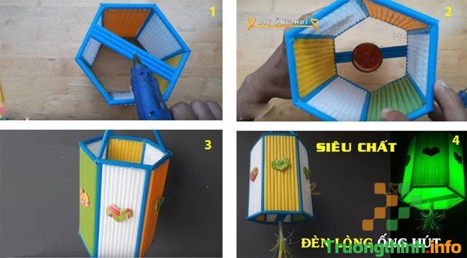                       Cách làm lồng đèn Trung Thu bằng ống hút đẹp, sáng tạo