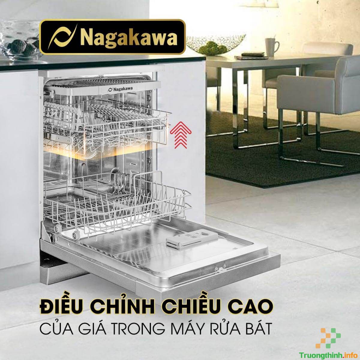                       Máy rửa bát 8 bộ cao cấp Nagakawa NK8D01M - Máy rửa bát nhỏ mà có võ