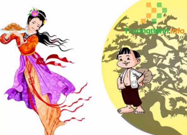                       Hình ảnh chị Hằng Nga và chú Cuội ngồi gốc cây đa trên cung trăng đẹp