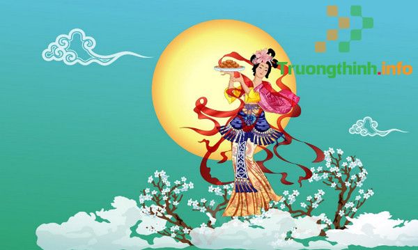                       Hình ảnh chị Hằng Nga và chú Cuội ngồi gốc cây đa trên cung trăng đẹp