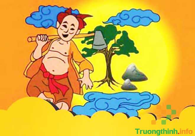                       Hình ảnh chị Hằng Nga và chú Cuội ngồi gốc cây đa trên cung trăng đẹp
