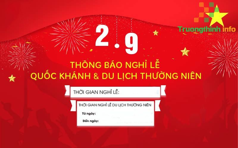                       Mẫu thông báo nghỉ lễ Quốc Khánh 2/9 của công ty cho nội bộ, khách hàng