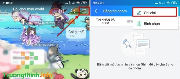  Cách tạo ghi chú cho nhóm chat Zalo 