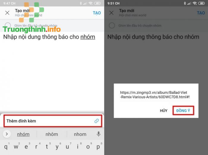  Cách tạo ghi chú cho nhóm chat Zalo 