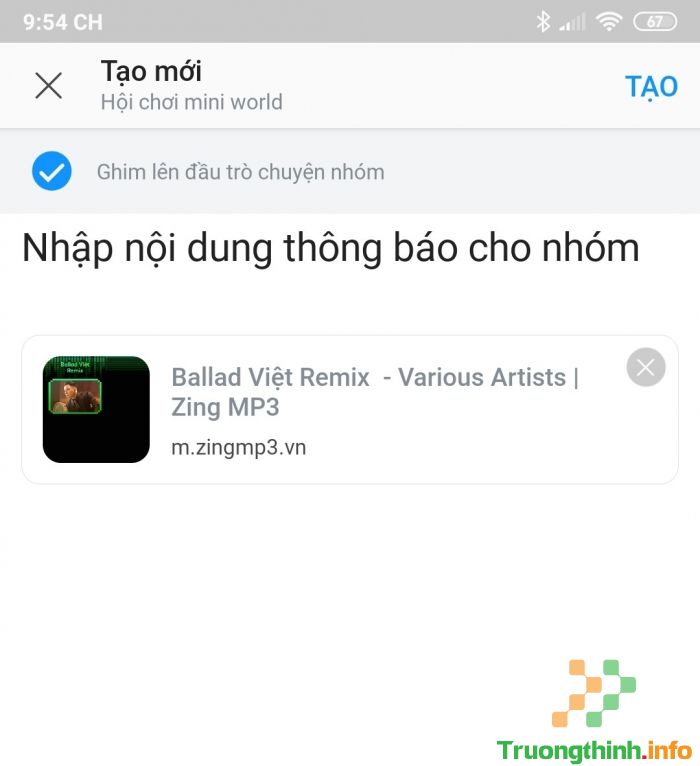  Cách tạo ghi chú cho nhóm chat Zalo 