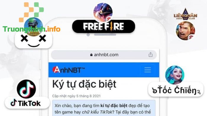  Mẹo đặt tên kí tự đặc biệt FF chất - Kí tự đặc biệt AnhNBT 