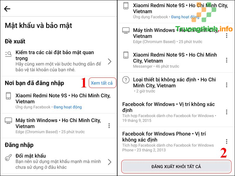 Cách đăng xuất Facebook, Messenger trên thiết bị khác từ xa cực nhanh - Tin Công Nghệ