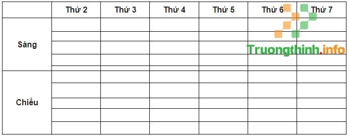 Các mẫu thời khóa biểu đẹp file Word, Excel