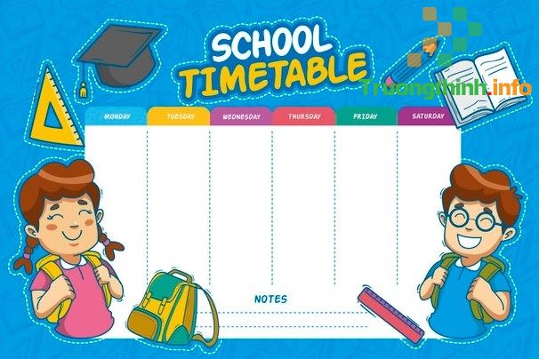                       Các mẫu thời khóa biểu đẹp, đơn giản, cute nhất