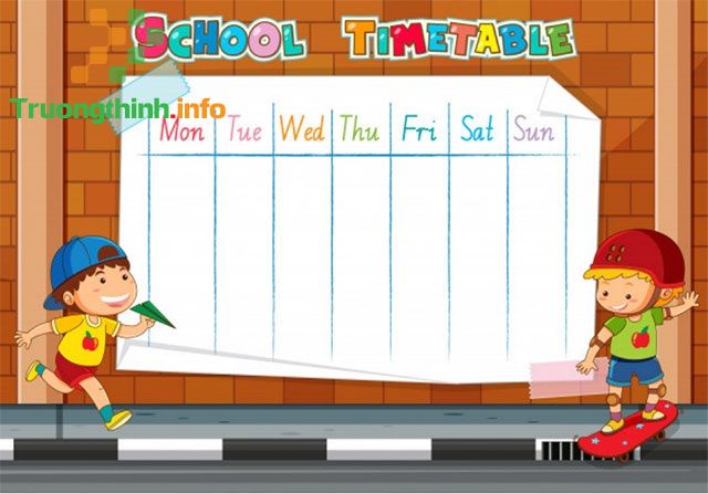                       Các mẫu thời khóa biểu đẹp, đơn giản, cute nhất