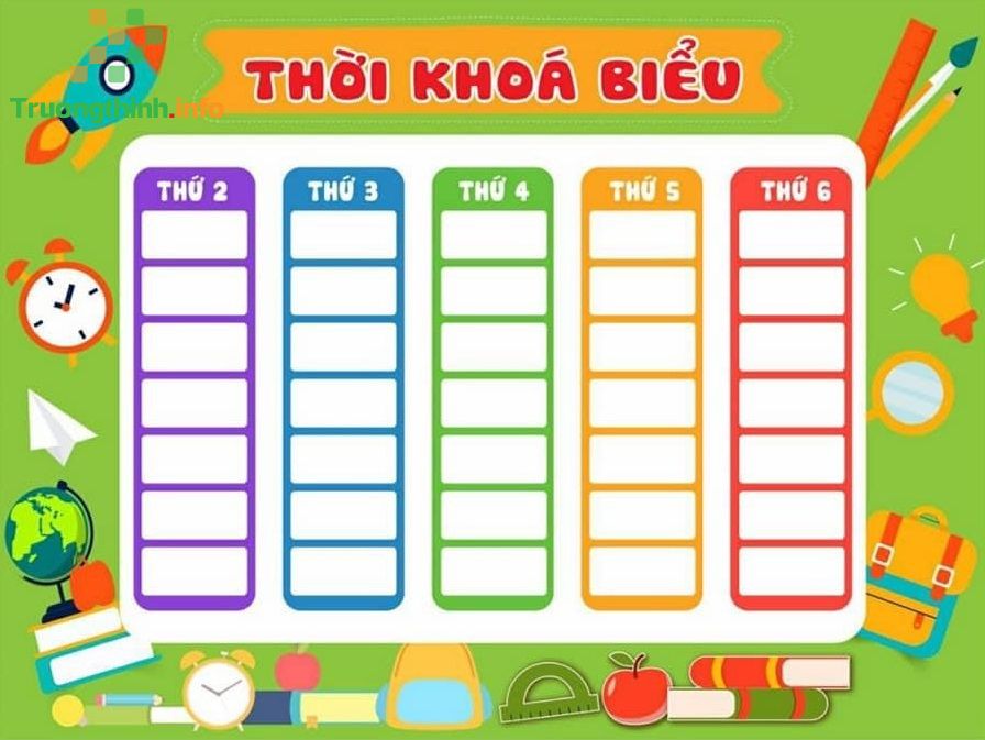                       Các mẫu thời khóa biểu tiểu học đẹp, cute cho lớp 1 - lớp 5