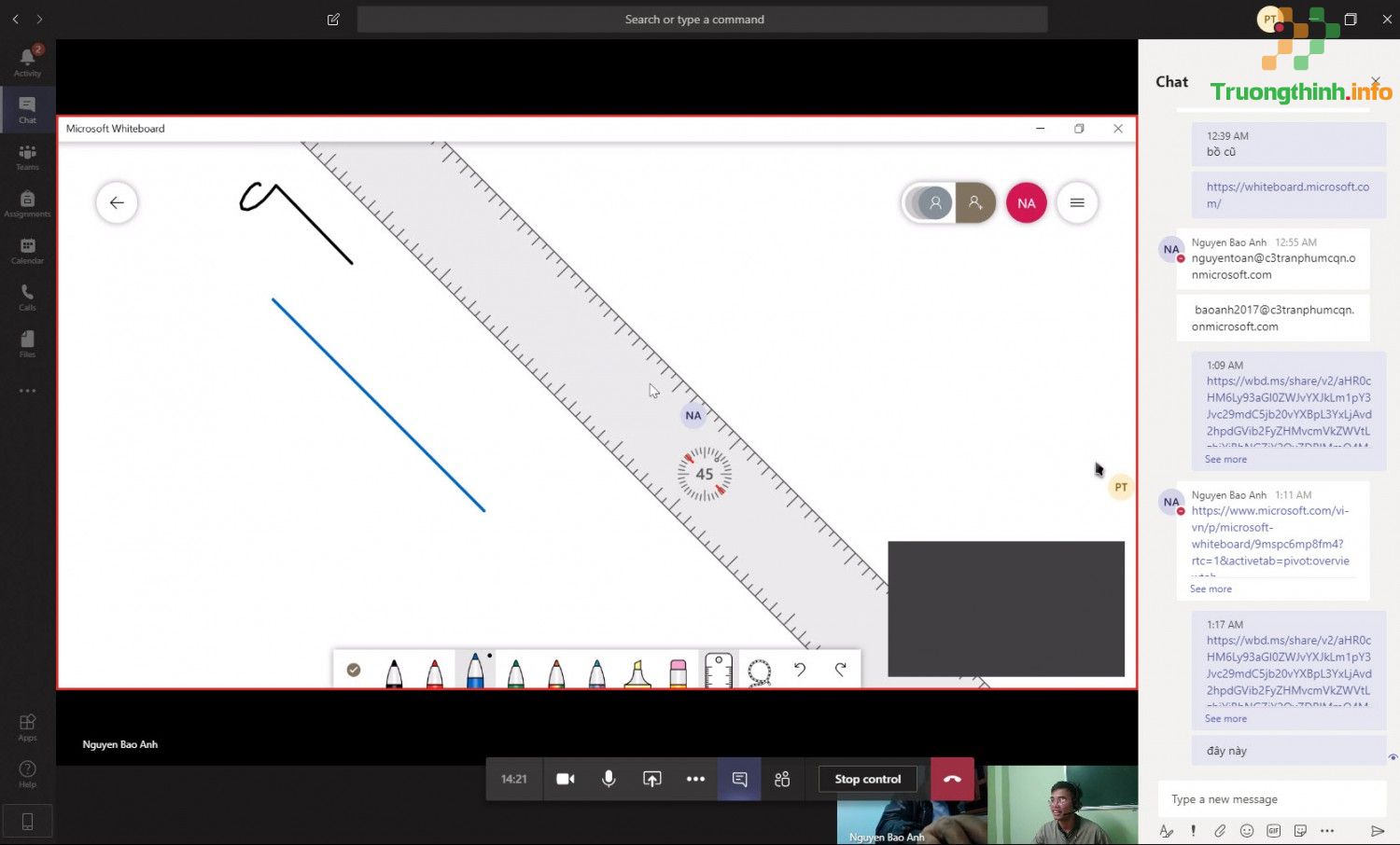 Hướng dẫn cách sử dụng bảng trắng trong Microsoft Teams