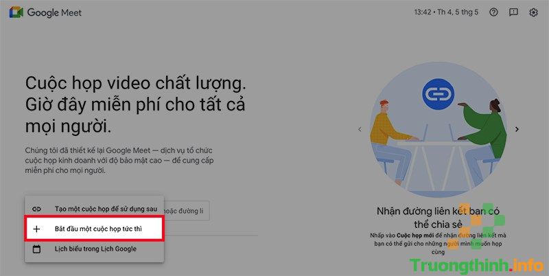                       Hướng dẫn cách tạo cuộc họp, cách tham gia họp trên Google Meet