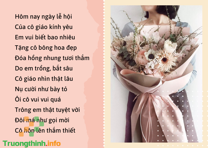                       Những bài thơ hay về ngày 20/10 tặng cô giáo