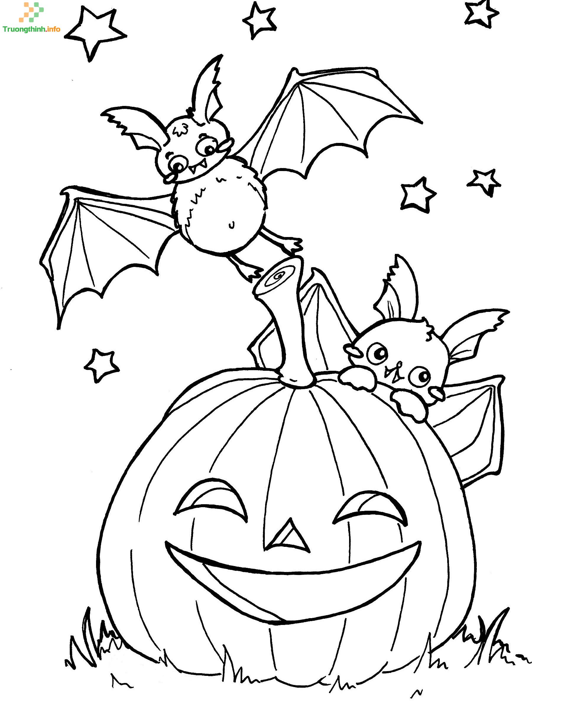                       Tranh tô màu Halloween, hình Halloween tô màu cho bé đẹp nhất