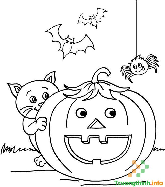                       Tranh tô màu Halloween, hình Halloween tô màu cho bé đẹp nhất