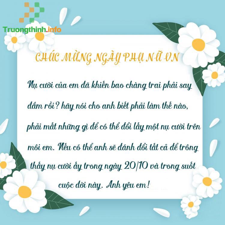 Thiệp chúc mừng 20/10 tặng cho vợ, bạn gái đẹp nhất