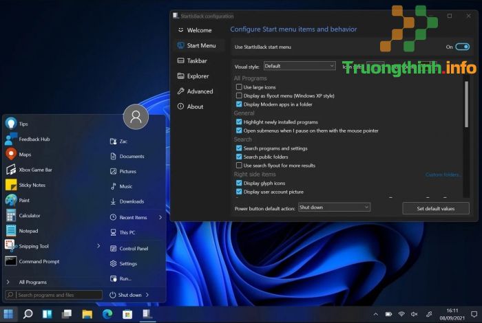  Thủ thuật đưa thanh Start Menu của Windows 11 giống như Windows 7 