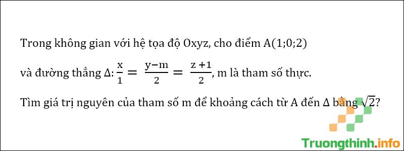 Công thức tính khoảng cách từ 1 điểm đến đường thẳng trong không gian - Tin Công Nghệ