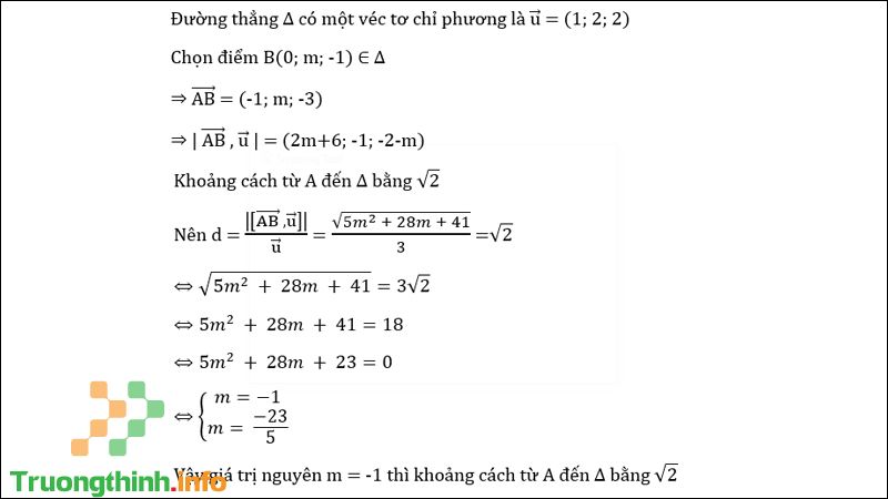 Công thức tính khoảng cách từ 1 điểm đến đường thẳng trong không gian - Tin Công Nghệ