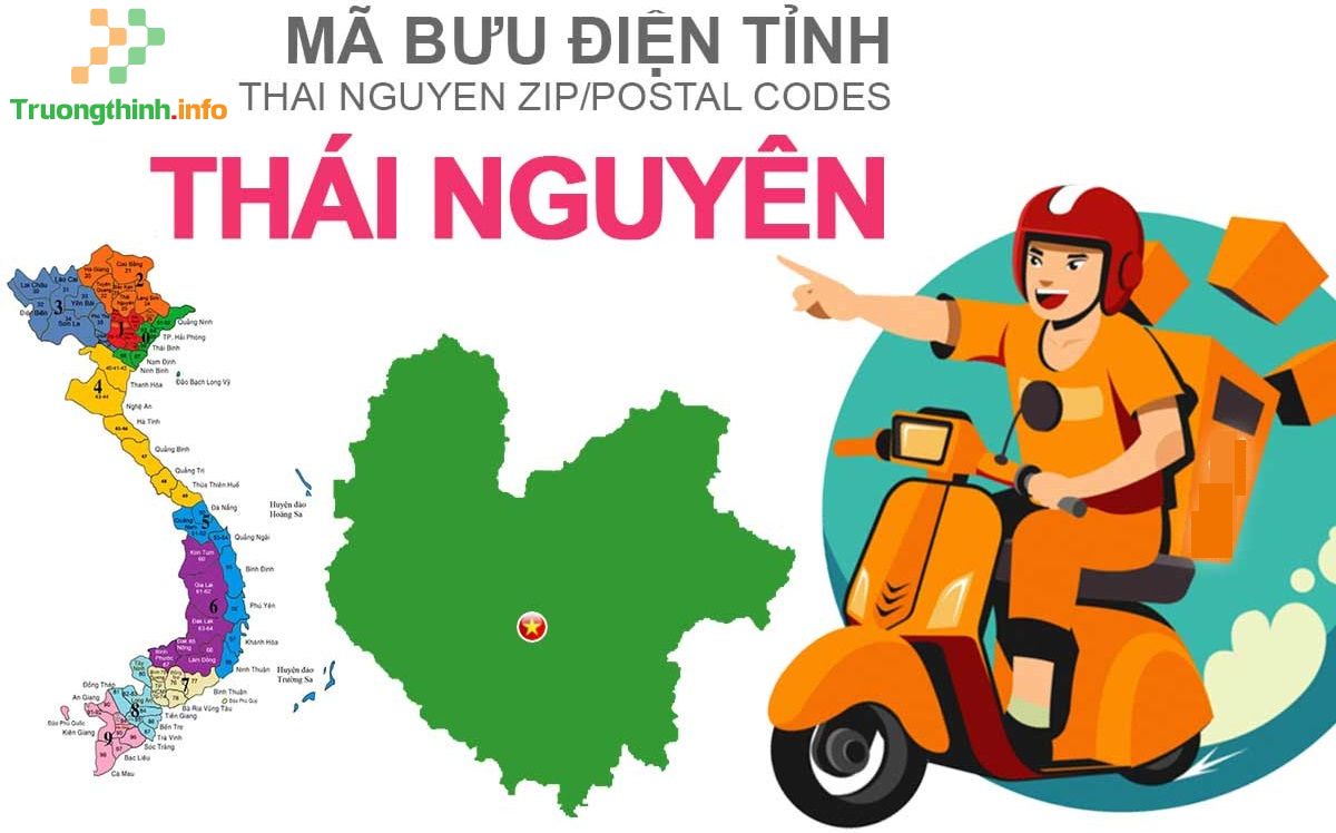 Mã zip Thái Nguyên: Bảng mã bưu điện, bưu chính các bưu cục mới nhất