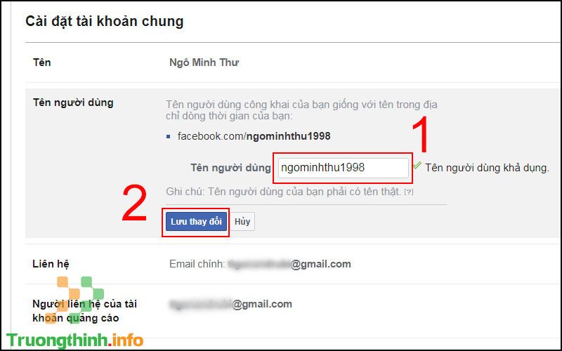 Cách đổi link Facebook cá nhân trên máy tính, điện thoại đơn giản - Tin Công Nghệ