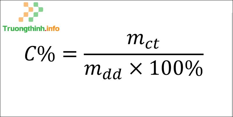 Công thức tính số mol, nồng độ mol & nồng độ phần trăm (C%) có bài tập - Tin Công Nghệ