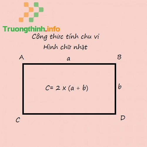 Công thức cách tính chu vi hình chữ nhật lớp 3, lớp 4 và bài tập