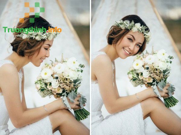                       Những kiểu tóc cô dâu đơn giản mà đẹp, dễ thương