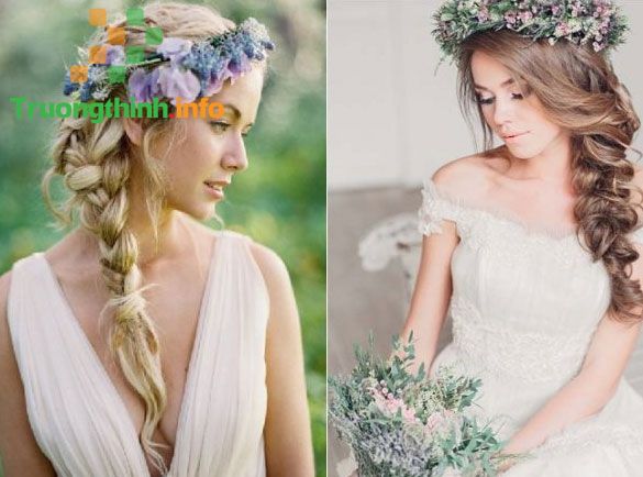                       Những kiểu tóc cô dâu đơn giản mà đẹp, dễ thương