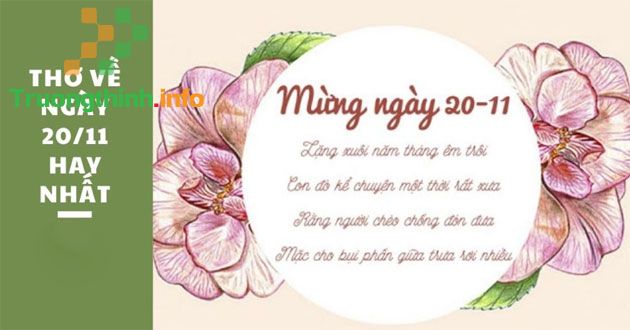                       Thơ 20/11 tự sáng tác ngắn, hay về thầy cô