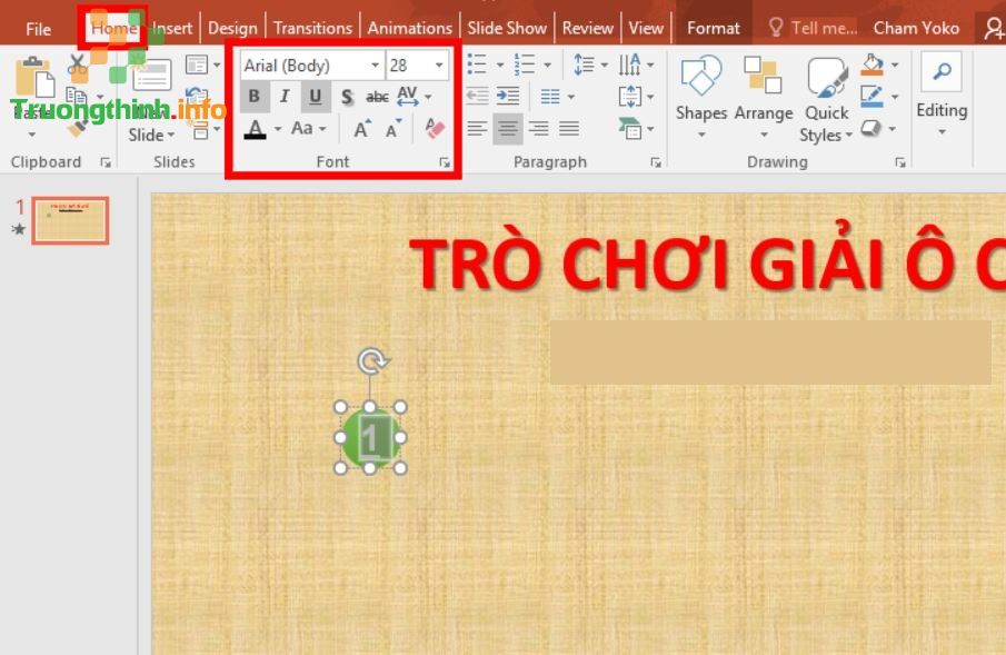                       Cách làm, tạo trò chơi ô chữ trên PowerPoint đơn giản