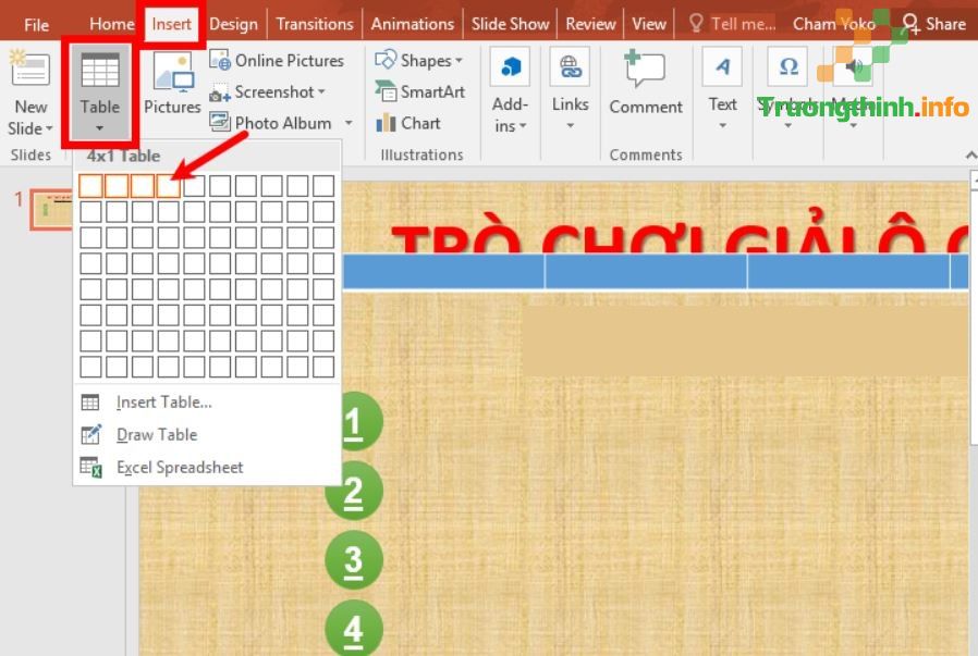                       Cách làm, tạo trò chơi ô chữ trên PowerPoint đơn giản
