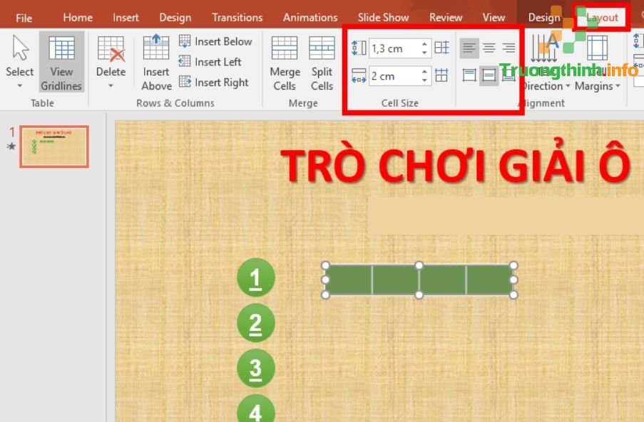                      Cách làm, tạo trò chơi ô chữ trên PowerPoint đơn giản