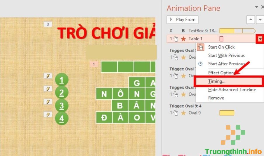                       Cách làm, tạo trò chơi ô chữ trên PowerPoint đơn giản