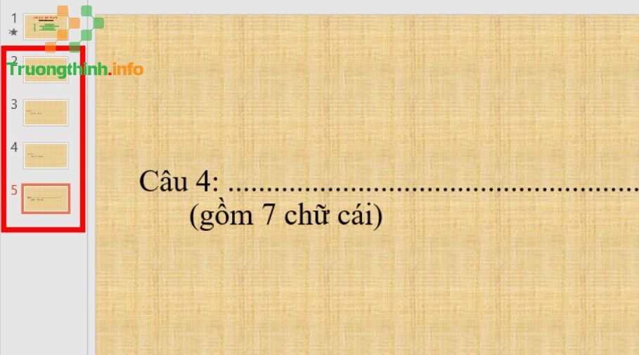                       Cách làm, tạo trò chơi ô chữ trên PowerPoint đơn giản