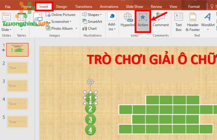                       Cách làm, tạo trò chơi ô chữ trên PowerPoint đơn giản