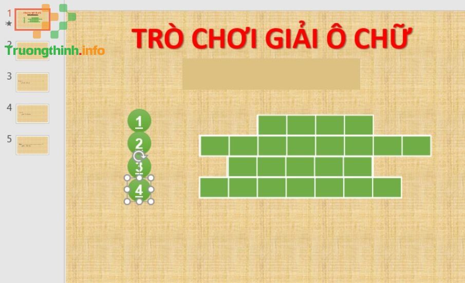                       Cách làm, tạo trò chơi ô chữ trên PowerPoint đơn giản