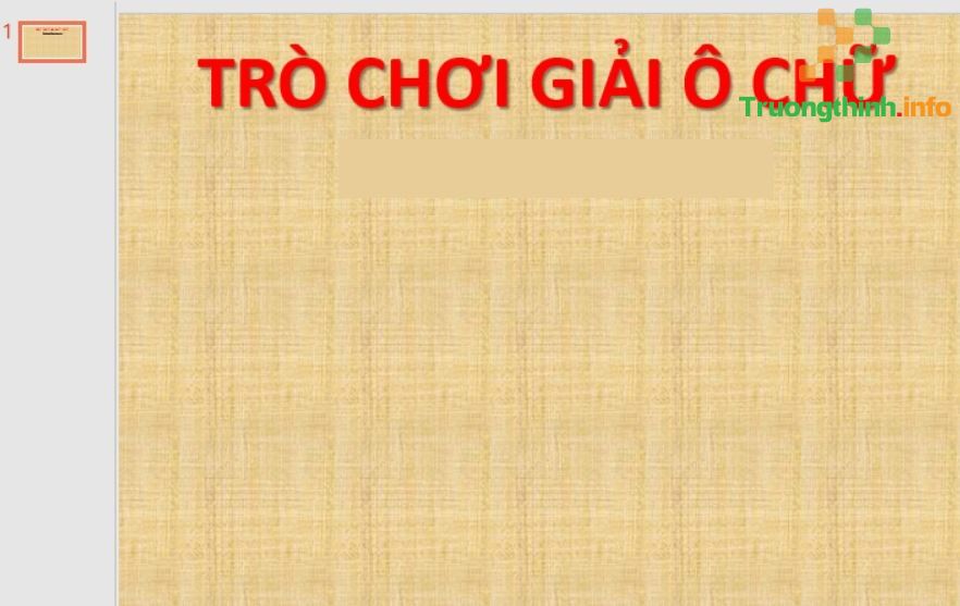                       Cách làm, tạo trò chơi ô chữ trên PowerPoint đơn giản