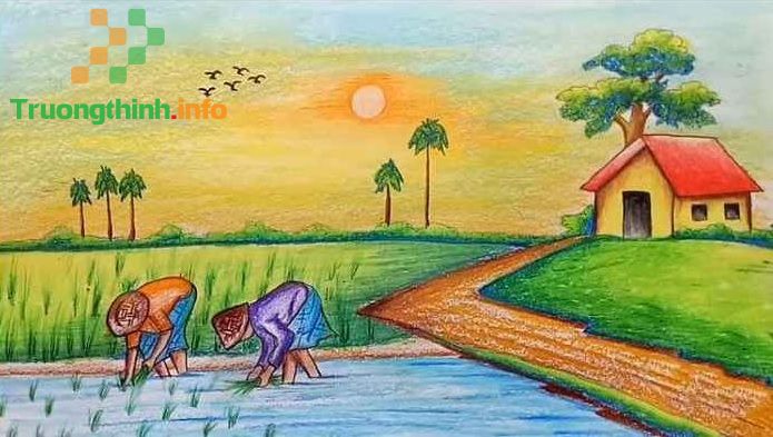                       20+ Bức tranh phong cảnh quê hương đơn giản dễ vẽ mà đẹp
